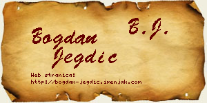 Bogdan Jegdić vizit kartica